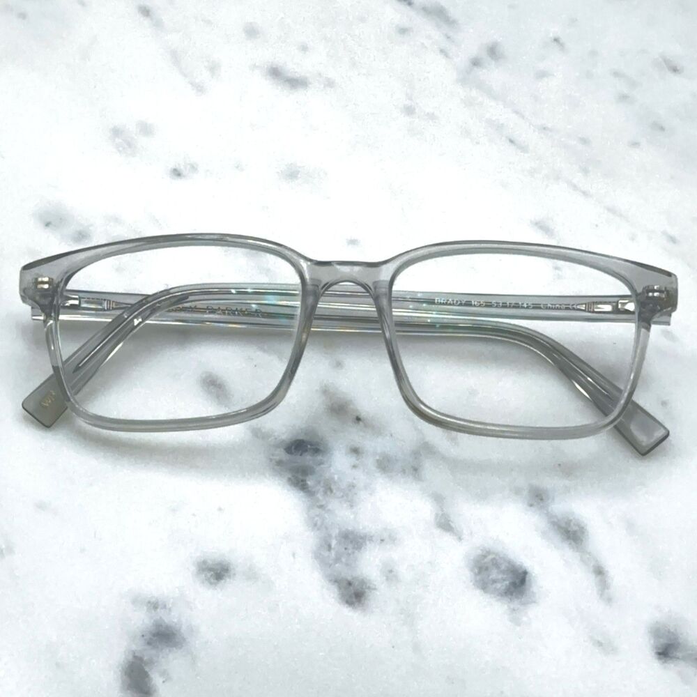 Warby Parker Brady 165 Sea Glass Grey Full Rim Square Eyeglasses Frame 53-17-145